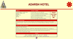 Desktop Screenshot of adarshhotel.com