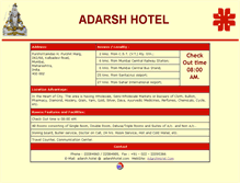 Tablet Screenshot of adarshhotel.com